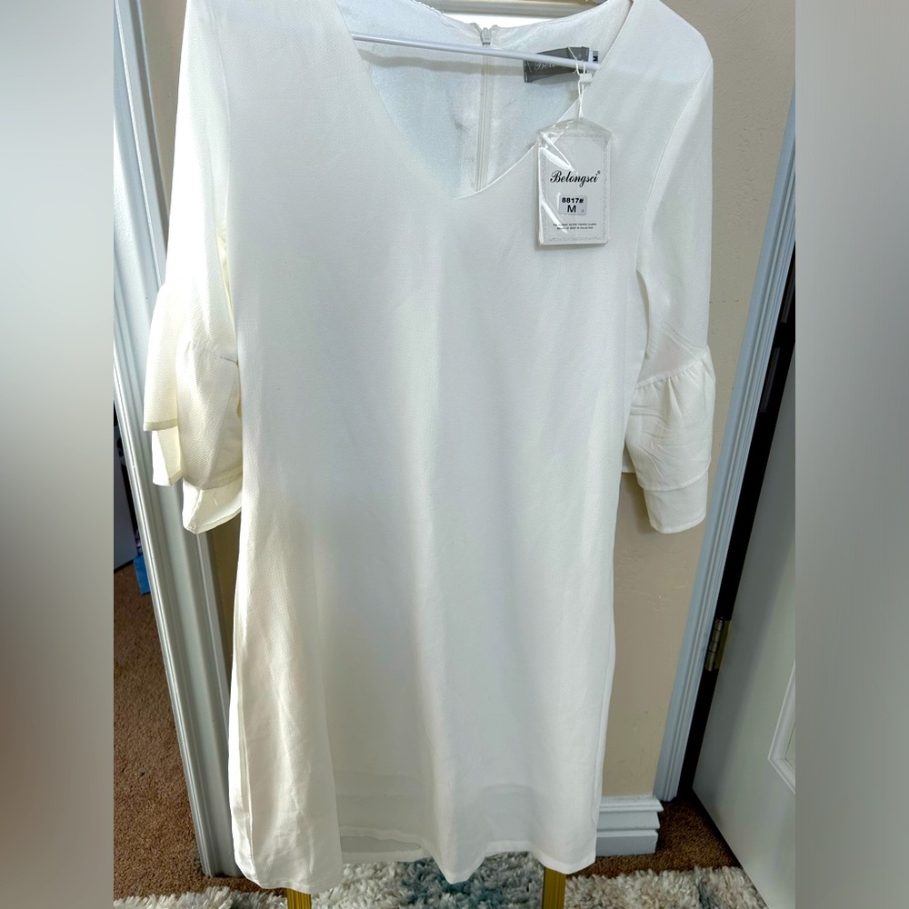 Belongsci off white dress